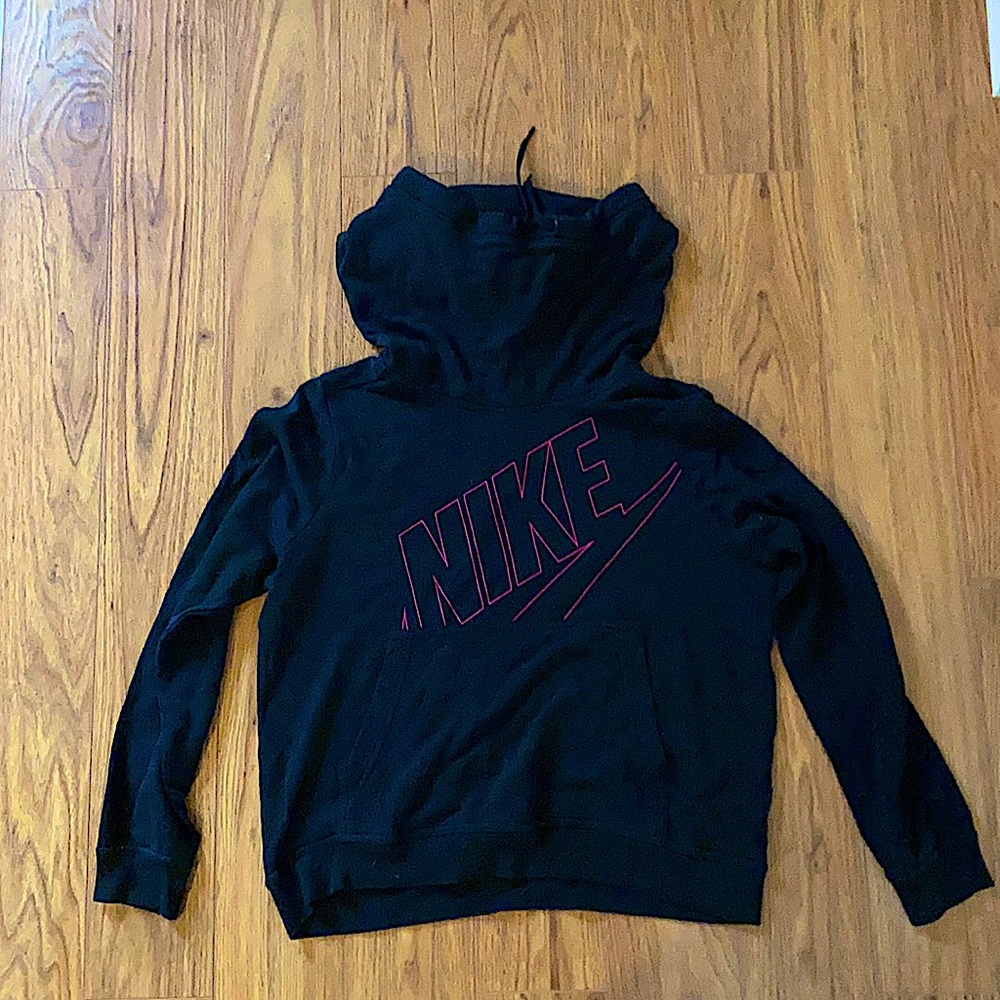 Nike Hoodie with Pink Lettering
